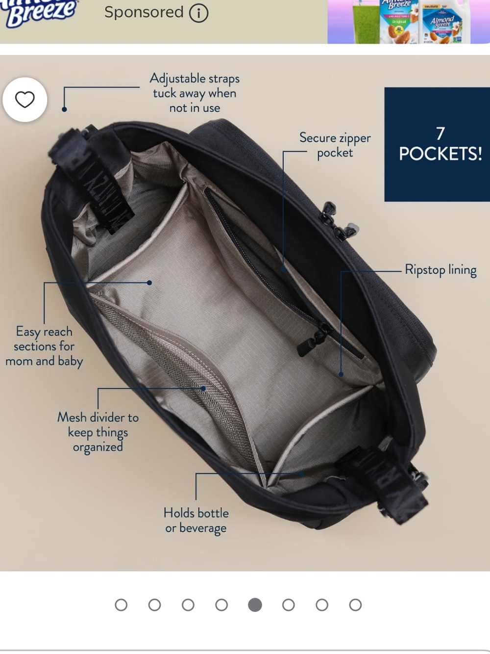Itzy Ritzy Belong Cargo Caddy in Black NWT - Picture 3 of 6